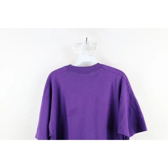 Vtg 90s Streetwear Mens XL Faded Spell Out Carnevale Party T-Shirt Purple USA - Picture 8 of 10